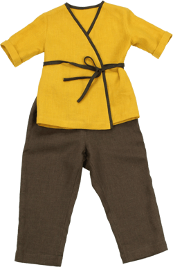Kids pure linen set/ Kimono and pants/ Kids clothes/ Two piece toddler clothing set/ Linen playset