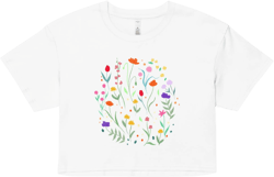 Cottagecore Shirt Wildflowers Crop top Vintage Floral T Shirt Botanical Floral Tee