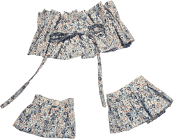 Removable collar with liberty cotton knot, organic cotton, and women&#39;s cuffs