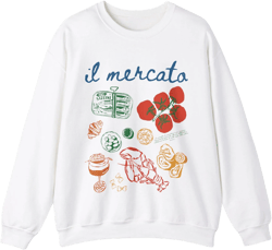Italian Market Sweatshirt Sardines Sweatshirt Oyster Sweatshirt Lobster Sweater Tomato Girl Summer Amalfi Coast Sweater La Dolce Vita Shirt