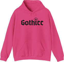 Gothic Oversized Hoodie | Trendy Alt clothing | Funny Thicc Graphic Pullover Crewneck Hooded sweatshirt | Cute Aesthetic Hoodie