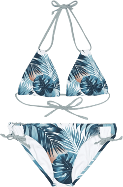 Hawaiian Strappy Bikini Set - Bathing Suit - Adjustable Beachwear for Women - Two Piece Swimsuit -  Tropical Swimwear - Summer Vacation Gift