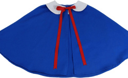 Madeline Halloween Costume, Girls Blue Cape White Collar French School Girl Costume Cloak Coat, Baby Toddler Cosplay Ages 6M to 12 years