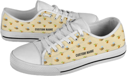 Bee Custom Name Sneakers / Bee Low Top Shoes / Bee Low Top Sneakers / Bee Custom Print   Trainers Shoes / Bee Keeper Gift