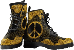 Combat Boots Boho Boots, Womens Leather Boots, Ankle Boots, Vegan Leather Boots, Womens Lace Up Boots, Winter Boots Womens, Custom Printed