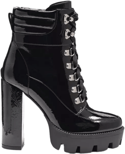 Stopper Cushion Collared Lace Up Boots