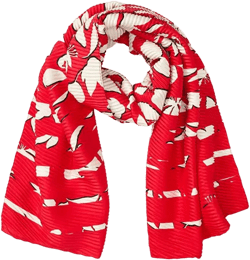 Pleated Floral Scarf