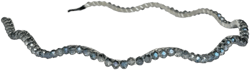 Wavy Beaded Headband - Ocean Blue