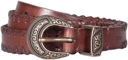 Women's Leather Laced Buckle Belt