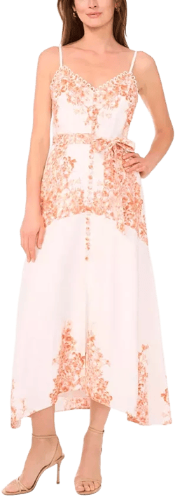 Women's Placement Print Sleeveless Fit & Flare Dress