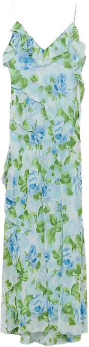 Women's Ruffled Floral Print Dress