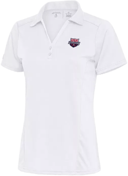 Women's White USA Swimming Tribute Polo Shirt