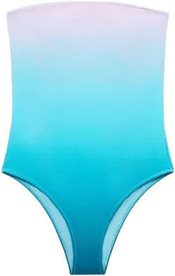 Women's Gradient Effect Strapless Swimsuit