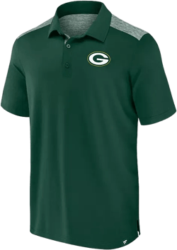 Men's Green Green Bay Packers Long Shot Polo Shirt