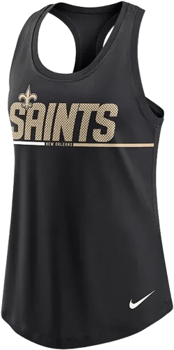 Women's Black New Orleans Saints Team Name City Tri-Blend Racerback Tank Top
