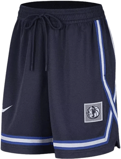Women's Navy Dallas Mavericks Sideline Fly Crossover Performance Shorts