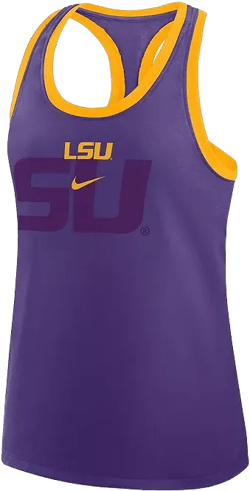 Women's Purple LSU Tigers Primetime Tri-Blend Racerback Tank Top