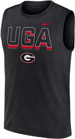 Men's Black Georgia Bulldogs Primetime Tricode Legend Performance Tank Top