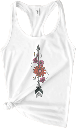 Flower Boho Arrow Tank Top for Women, Tribal Arrow Graphic Tank Top, Cute Summer Tank Top