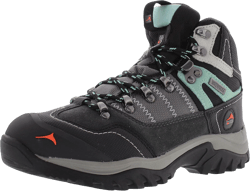 Pacific Mountain Women's Moraine Mid Hiking Shoe 10 Gunmetal/Black/Cabbage