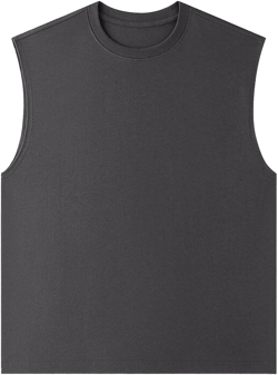 Finelylove Sleeveless Shirts for Men Summer Casual Muscle Gym Workout Tank Tops Big and Tall Cotton T-Shirt Solid Basic Tee