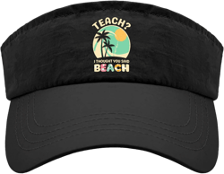 Made in US Teach I Thought You Said Beach Hats for Women Baseball Cap Classic Washed Dad Hats Cotton Allblack One Size