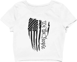We the People American Flag Crop Top, 4th of July Cropped Top, Independence Day Crop Top, July 4th Top, Patriotic Shirt, American Pride Tee