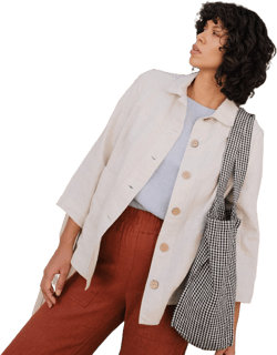 Linen jacket helsinki / button down linen jacket / work jacket / womens linen jacket