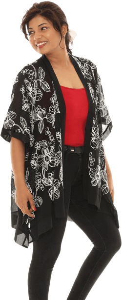 Women Sheer Floral Embroidered Open Cardigan, Cover-up, Boho Embroidered Kimono, Plus Size Cardigan, Top-Tunic, Layering, Summer Beach Wear