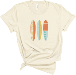 Retro Surfboard, beachwear, Summer graphic tee, Summer Retro Shirt