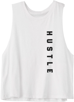 HUSTLE | Gym Crop Top | Workout Tank Top | Workout Shirts Women | Running Tank Top | Boxing Tank Top | Yoga Tank Top