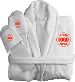 Custom Logo Luxury Bathrobe and Slipper | Spa Gift | Embroidered Bath Robe and Spa Slipper | Custom Design