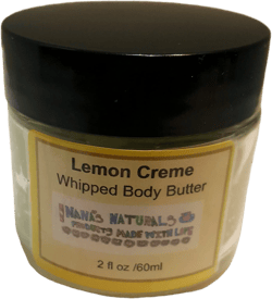 Lemon Creme Body Butter, 2, 4 or 8 oz, Whipped Body Butter, Natural Body Butter, Whipped Shea Butter, Natural Organic Body Moisturizer