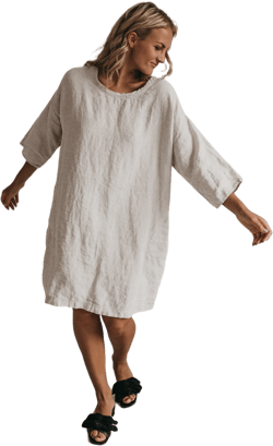 Linen dress IDA / linen summer / dress with pockets / tunic dress