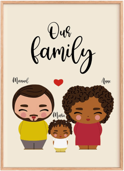 Modern Minimalist family art, Custom Family Portrait, Custom Couple Portrait with Pet, Modern Personalized Digital Art, family gift,Families