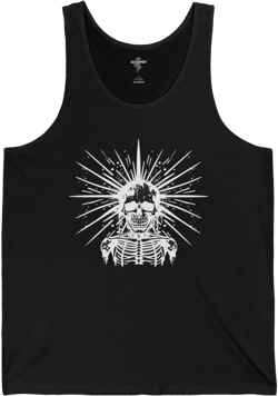 Skull Graphic Tank | Bold Summer Gym Sleeveless Tee Shirt | Unisex Jersey Muscle Top | Workout Apparel | Beach Tank | Edgy Festival Shirt