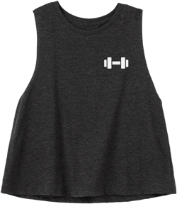 Workout Crop Top | Gym Shirt Women | Lifting Tank Top | Minimalist Tank | Toning Workout | Gym Crop Top | Dumbbell Crop Tank