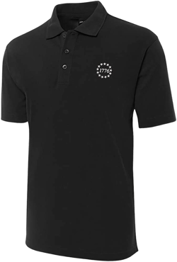 US Stars 1776 Embroidered Short Sleeve Polo Shirts Classic Embroidery Men&#39;s Polo Shirt
