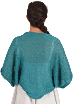 Lightweight Cotton Bolero Shrug - Short Summer Batwing Sleeve Cardigan - Open-Front Knit Cover-Up - Women’s Openwork Wrap