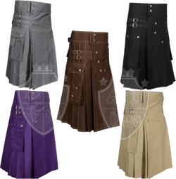 Custom made Scottish kilts for men, Made to order Scottish utility kilts, Scottish kilts with cargo pockets
