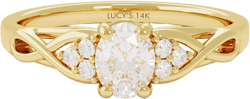 Moissanite Engagement Ring 14k Gold Oval Moissanite Ring for Women Irish Knot Ring Dainty Solid Gold Braided Band Ring Jewellery Gift