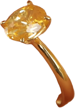 Citrine Oval Solitaire Silver Ring , 14K Gold Oval Cut, Minimalist Wedding Band Ring, Solitaire Engagement Ring, Citrine Solitarie Ring