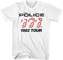 The Police Men&#39;s T-shirt Sting Ghost In the Machine Tour Graphic Tee 80s Pop Rock Concert Tour Merch Vintage Style Post Punk Music Top