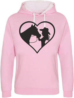 Horse Riding Hoodie Love Heart Cowgirl Equestrian Hoody Horse Jumping Hoodie Pony Farm