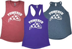 HIIT Tank, CrossFit Tank Top, Powered By Pizza Top, Women Muscle Tank Top, Funny Gym Workout Tank, Sports & Fitness, Exercising Rocker Tank