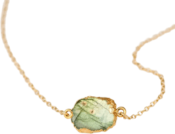 Labradorite Slice Connector Necklace, 14k Gold Filled Layering Choker, Gemstone Slice Necklace, Layering Jewelry, Minimalist Necklace, Charm