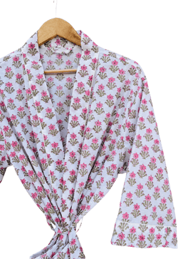 Cotton Kimono Robe,Block Floral Printed Robes,Kimono For Women,Night Wear Dress,Bridesmaid Gift,Bride Robe,Bathrobe Kimono,Beach Coverup