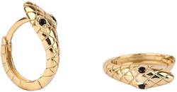 Snake Huggie Hoop Earrings, Gold Snake Hoop Earrings, 925 Sterling Silver Snake Huggie Hoop Earrings, Tiny Snake Hoop, Serpent Hoop Earrings