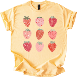 Cute Strawberry Tee Shirt Strawberry Aesthetic Shirt for Teens and Womens Fruit Shirt Summer Graphic Tees Gift for Strawberry Lovers