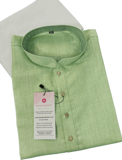 Green Color Premium Pure Linen Cotton Kurta Pajama Set for Men | Linen Cotton Men Kurtas | Pastel Color Kurta | Kurta for Men